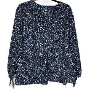 Old Navy Womens Plus 3X  Ditzy Floral Corduroy Boho Peasant Pullover NWT